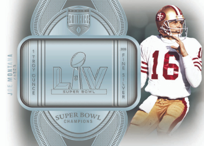 Super Bowl Champions Silver Bar Joe Montana MOCK UP Super Bowl Champions Silver Bar Joe Montana MOCK UP