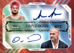 Thoughts From the Boss Dual Signatures Red Refractor Sean O'Malley, Dana White MOCK UP