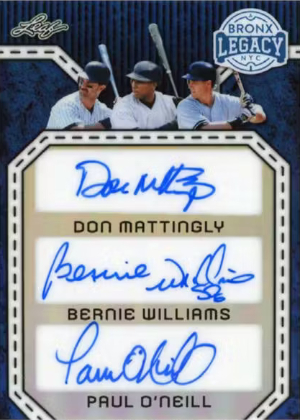Triple Auto Don Mattingly, Bernie Williams, Paul ONeill MOCK UP Triple Auto Don Mattingly, Bernie Williams, Paul ONeill MOCK UP