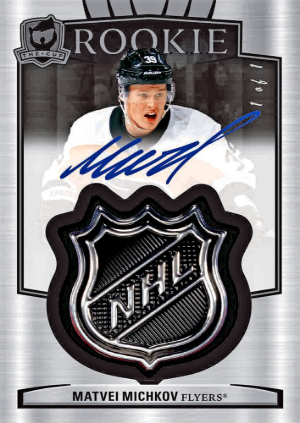 Base Rookie Auto Black Foil Shield Matvei Michkov MOCK UP