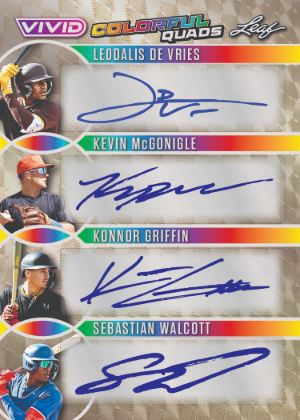 Colorful Quads Auto Leodalis De Vries, Kevin McGonigle, Konnor Griffin, Sebastian Walcott MOCK UP