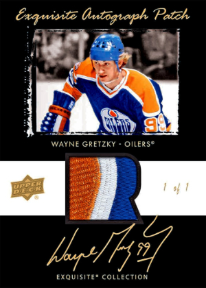Exquisite Collection 2003-04 Tribute Black Auto Patch Legends Gold Wayne Gretzky MOCK UP