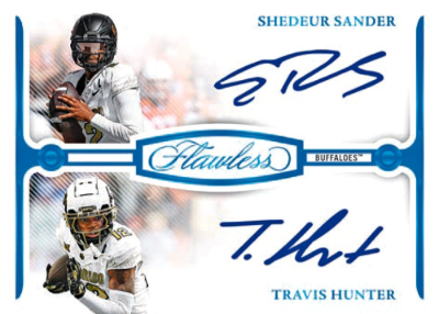 Flawless Dual Signatures Platinum Shedeur Sanders, Travis Hunter MOCK UP