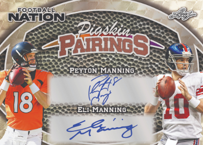 Pigskin Pairings Auto Peyton Manning, Eli Manning MOCK UP