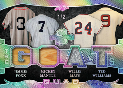 The GOATs Jimmie Fox, Mickey Mantle, Willie Mays, Ted Williams MOCK UP The GOATs Jimmie Fox, Mickey Mantle, Willie Mays, Ted Williams MOCK UP