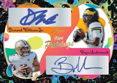 Pure Pairings Auto Demond Williams Jr, Bryce Underwood MOCK UP