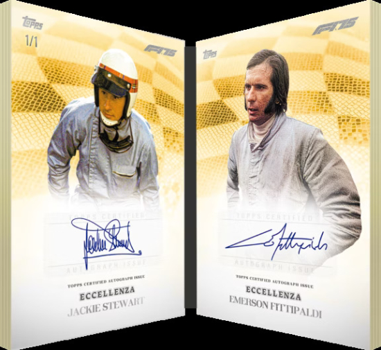 Veteran Dual Auto Book Jackie Stewart, Emerson Fittipaldi MOCK UP