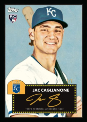 1952 Base Variation Auto Gold Jac Caglianone MOCK UP