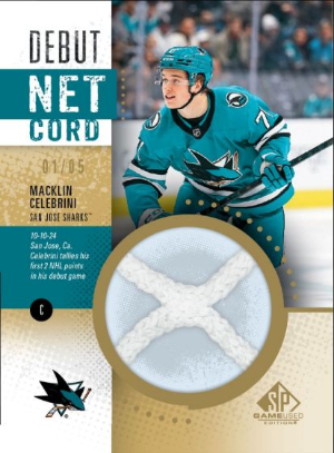 2024 Debut Net Cord Relics Macklin Celebrini MOCK UP