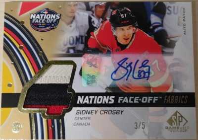 2025 4 Nations Face-Off Fabrics Auto Patch Sidney Crosby