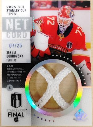 2025 Stanley Cup Finals Net Cord Relics Segei Bobrovsky