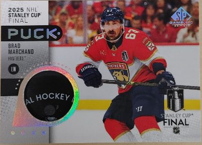 2025 Stanley Cup Finals Puck Relics Brad Marchand