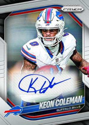 Base Auto Silver Prizms Keon Coleman MOCK UP