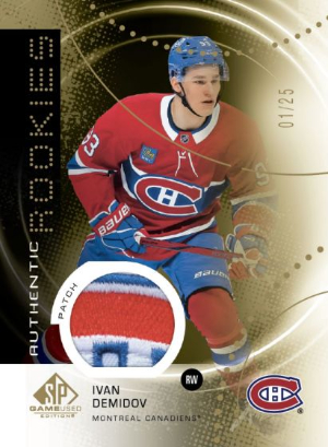 Base Gold Premium Memorabilia Authentic Rookies Ivan Demidov MOCK UP