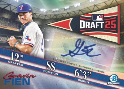 Bowman Draft Night Auto Gavin Fien MOCK UP