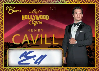 Hollywood Signs Auto Henry Cavill MOCK UP