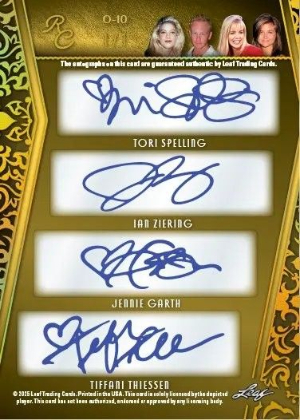 Octet Auto Back Tori Spelling, Ian Ziering, Jennie Garth, Tiffani Thiesser MOCK UP