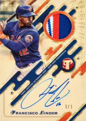 Pristine Pieces Auto Relic Superfractor Francisco Lindor MOCK UP