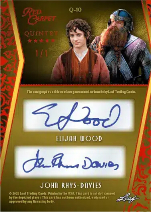 Quintet Auto Back Elijah Wood, John Rhys-Davies MOCK UP