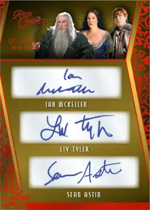 Quintet Auto Front Ian McKellen, Liv Tyler, Sean Astin MOCK UP