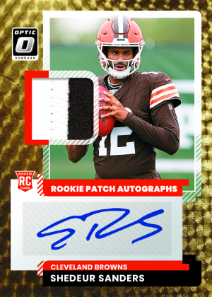 Rookie Patch Auto Gold Vinyl Shedeur Sanders MOCK UP
