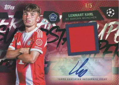 Topps Superstar Auto Relic Red Lennart Karl MOCK UP