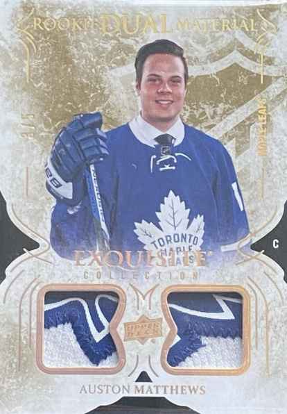 2016-17 16-17 UD Black Diamond Relic Rookies Quad Auston Matthews