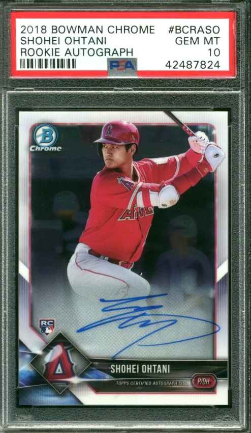 2018 BOWMAN CHROME ROOKIE AUTOGRAPHS #BCRASO SHOHEI OHTANI RC 50k 2018 BOWMAN CHROME ROOKIE AUTOGRAPHS #BCRASO SHOHEI OHTANI RC
