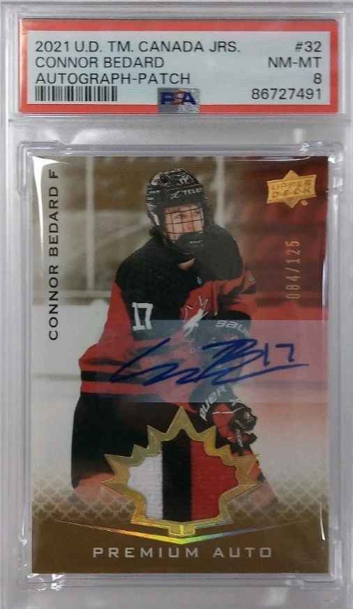 2021 UD Team Canada Juniors Connor Bedard Auto Patch