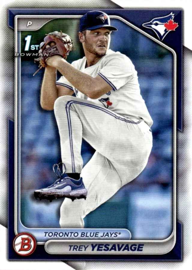 2024 BOWMAN DRAFT TREY YESAVAGE BLUE JAYS RC 1st card BD-92