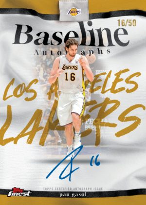 2025-26 Topps Finest NBA Basketball Baseline Auto Pau Gasol MOCK UP