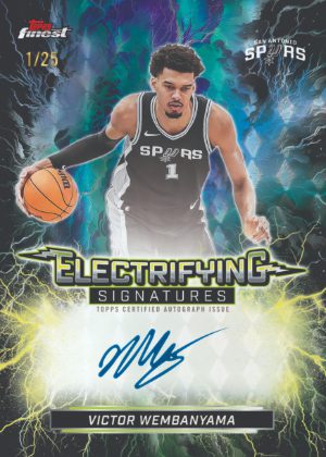 2025-26 Topps Finest NBA Basketball Electrifying Signatures Victor Wembanyama MOCK UP