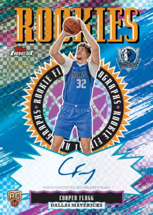 2025-26 Topps Finest NBA Basketball Finest Rookie Auto Cooper Flagg MOCK UP