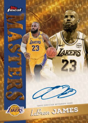 2025-26 Topps Finest NBA Basketball Masters Auto SuperFractor LeBron James MOCK UP