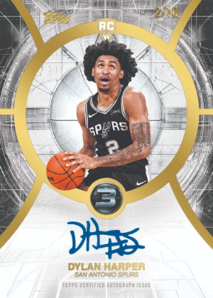 2025-26 Topps Three Basketball Rookie Auto Gold Dylan Harper MOCK UP 2025-26 Topps Three Basketball Rookie Auto Gold Dylan Harper MOCK UP