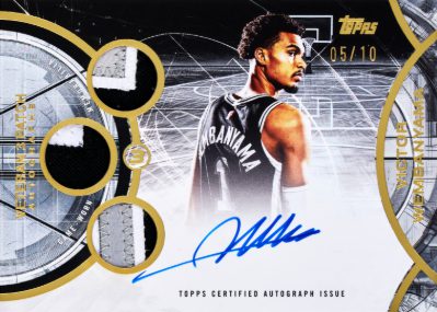 2025-26 Topps Three Basketball Veteran 3 Patch Auto Gold Victor Wembanyama MOCK UP 2025-26 Topps Three Basketball Veteran 3 Patch Auto Gold Victor Wembanyama MOCK UP