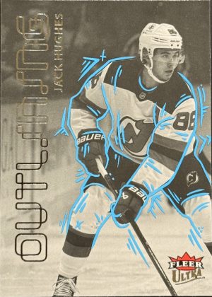 2025-26 Upper Deck Fleer Ultra Outlining Jack Hughes 2025-26 Upper Deck Fleer Ultra Outlining Jack Hughes