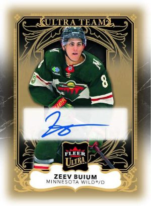 2025-26 Upper Deck Fleer Ultra Ultra Team Gold Auto Zeev Buium MOCK UP 2025-26 Upper Deck Fleer Ultra Ultra Team Gold Auto Zeev Buium MOCK UP