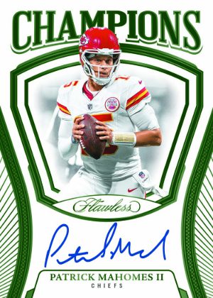 2025 Panini Flawless Football Champion Signatures Emerald Patrick Mahomes II MOCK UP