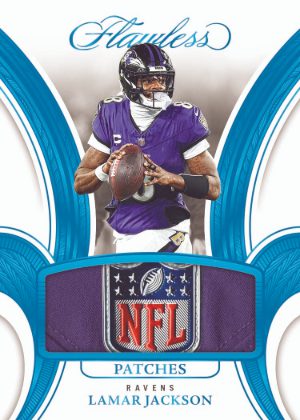 2025 Panini Flawless Football Patches Platinum Lamar Jackson MOCK UP