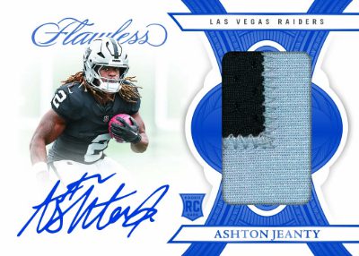 2025 Panini Flawless Football Rookie Patch Auto Sapphire Ashton Jeanty MOCK UP