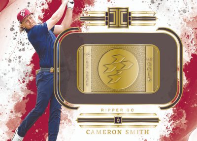 2025 Panini Impeccable LIV Golf Team Logo Gold Bar Cameron Smith MOCK UP