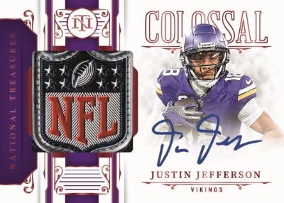 2025 Panini National Treasures Football Colossal Signatures Justin Jefferson MOCK UP
