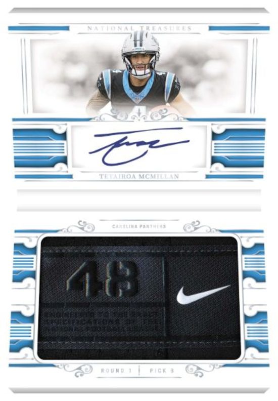 2025 Panini National Treasures Football Rookie Jumbo Prime Signature Booklet Tetairoa McMillan MOCK UP