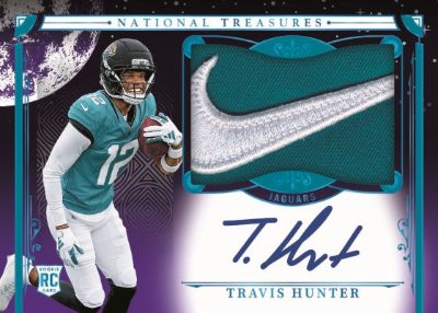 2025 Panini National Treasures Football Rookie Patch Auto Midnight Moon Nike Travis Hunter MOCK UP