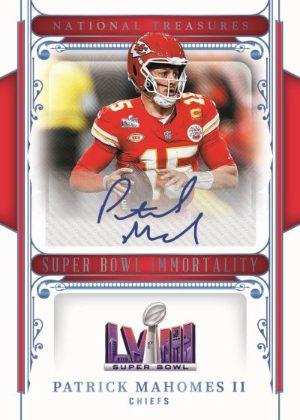 2025 Panini National Treasures Football Super Bowl Immortality Sigs Holo Gold Patrick Mahomes II MOCK UP