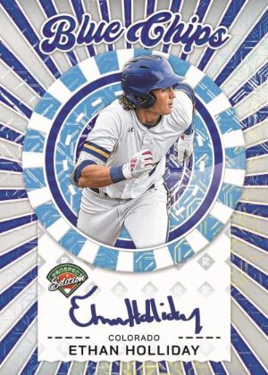2025 Panini Prospect Edition Baseball Blue Chips Signatures Mojo Ethan Holliday MOCK UP