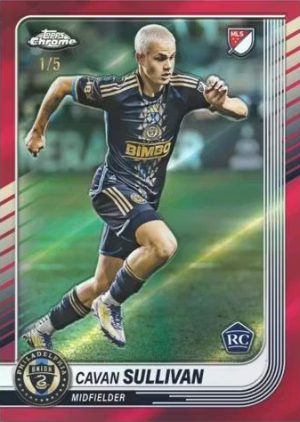 2025 Topps Chrome MLS Base Red Refractor Cavan Sullivan MOCK UP