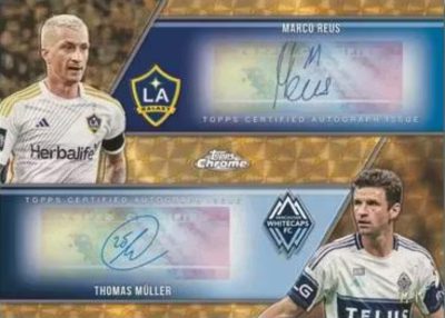 2025 Topps Chrome MLS Chrome Dual Auto Marco Reus, Thomas Muller MOCK UP