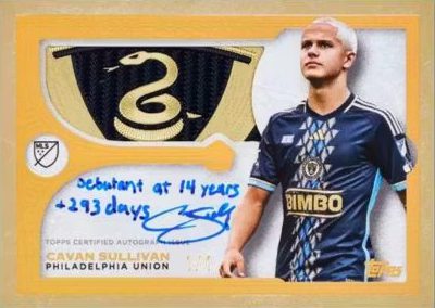 2025 Topps Chrome MLS Rookie Arrival Auto Patch Cavan Sullivan MOCK UP